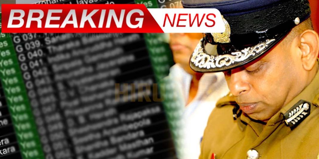 දේශබන්දු තෙන්නකෝන් පොලිස්පති ධුරයෙන් ඉවත් කිරීමේ යෝජනාව වැඩි ඡන්දයෙන් සම්මතයි